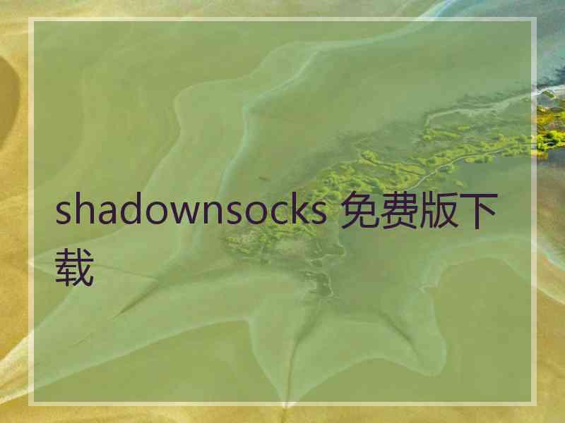 shadownsocks 免费版下载