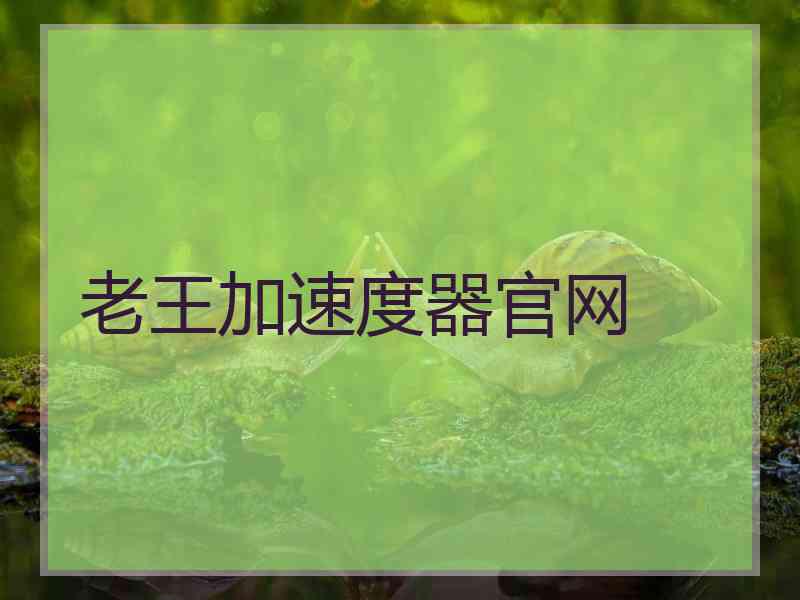 老王加速度器官网