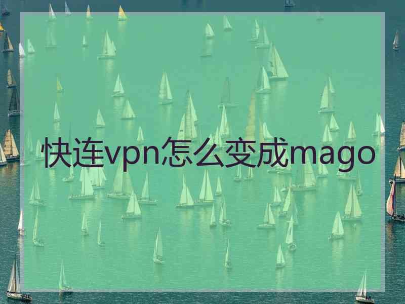 快连vpn怎么变成mago