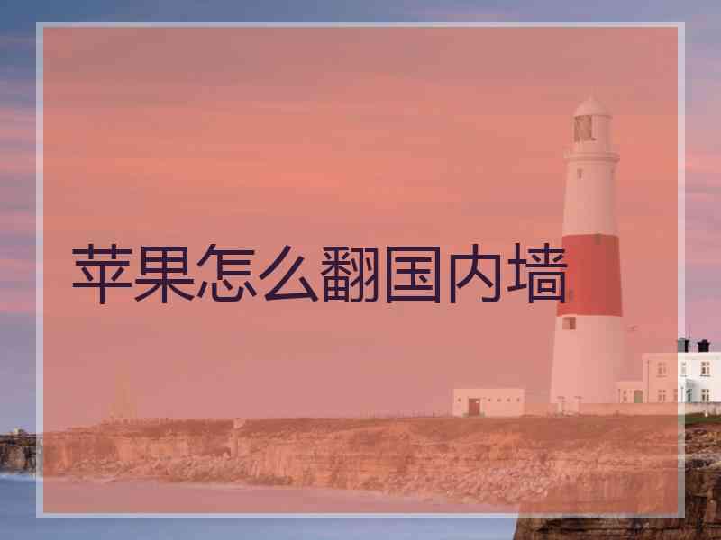 苹果怎么翻国内墙