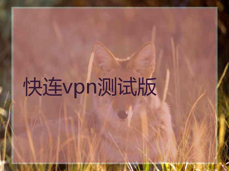 快连vpn测试版