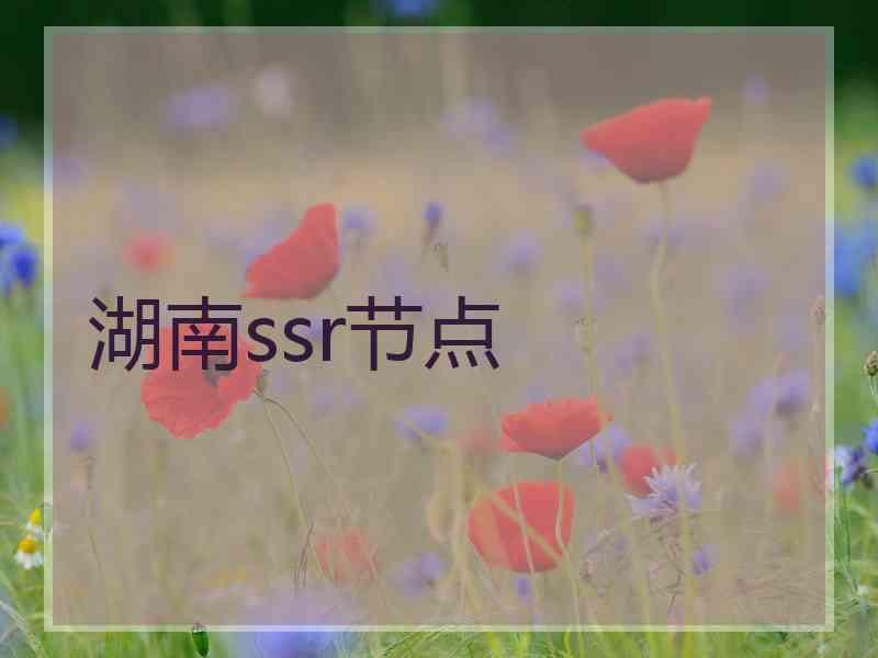 湖南ssr节点