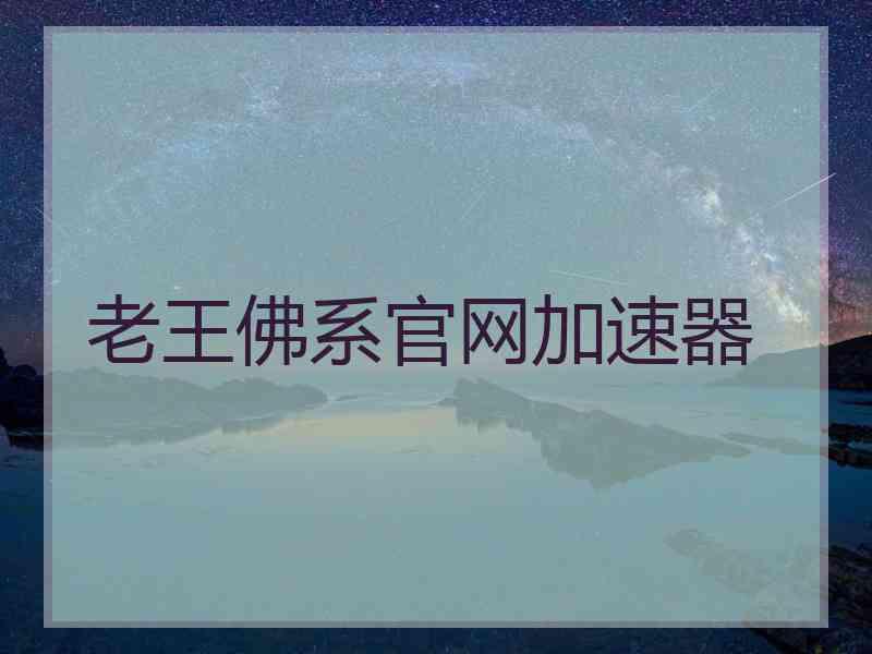 老王佛系官网加速器