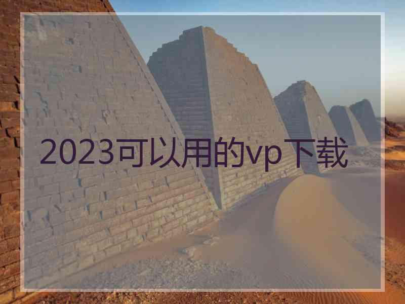 2023可以用的vp下载