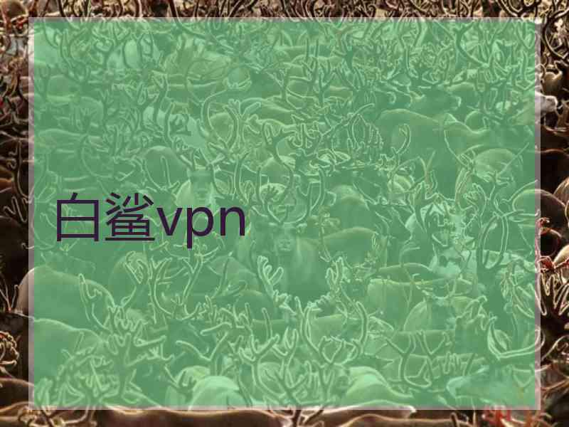 白鲨vpn