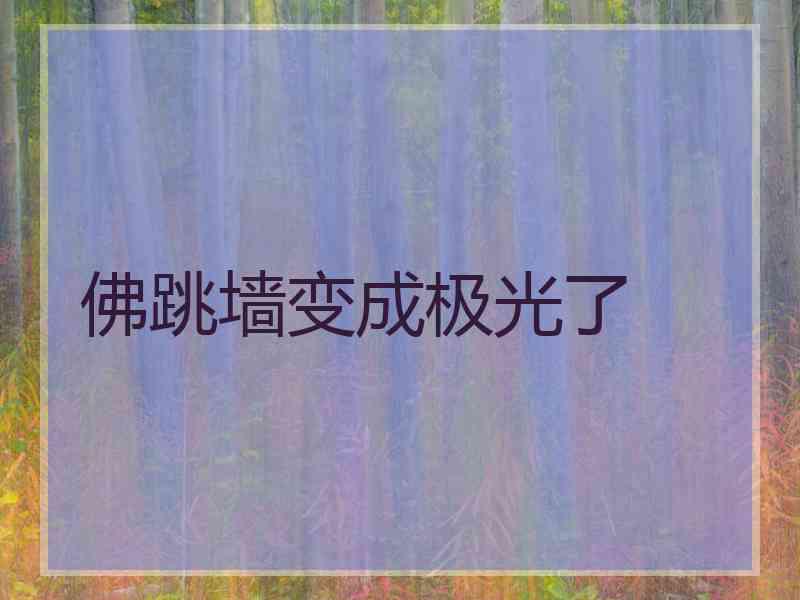 佛跳墙变成极光了