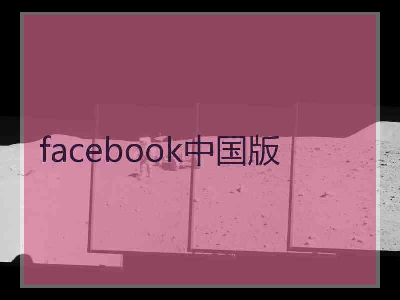 facebook中国版