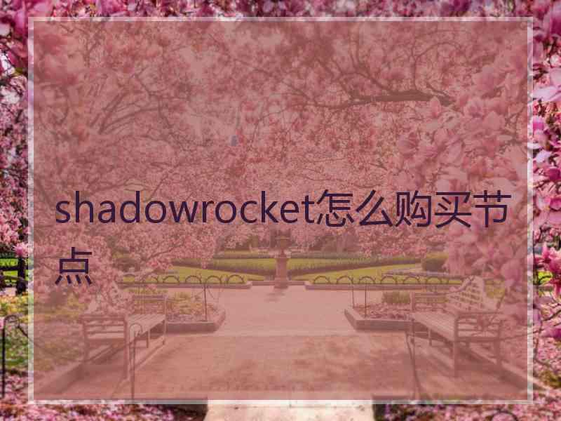 shadowrocket怎么购买节点