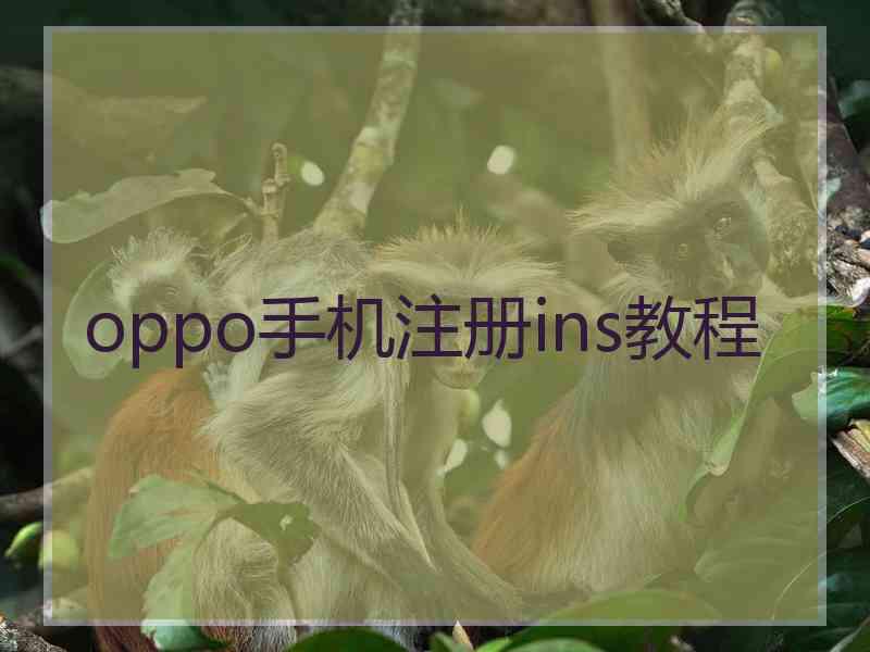 oppo手机注册ins教程