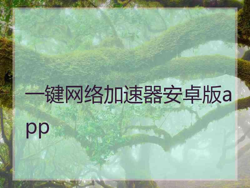 一键网络加速器安卓版app