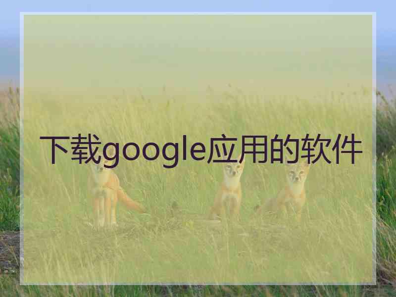 下载google应用的软件