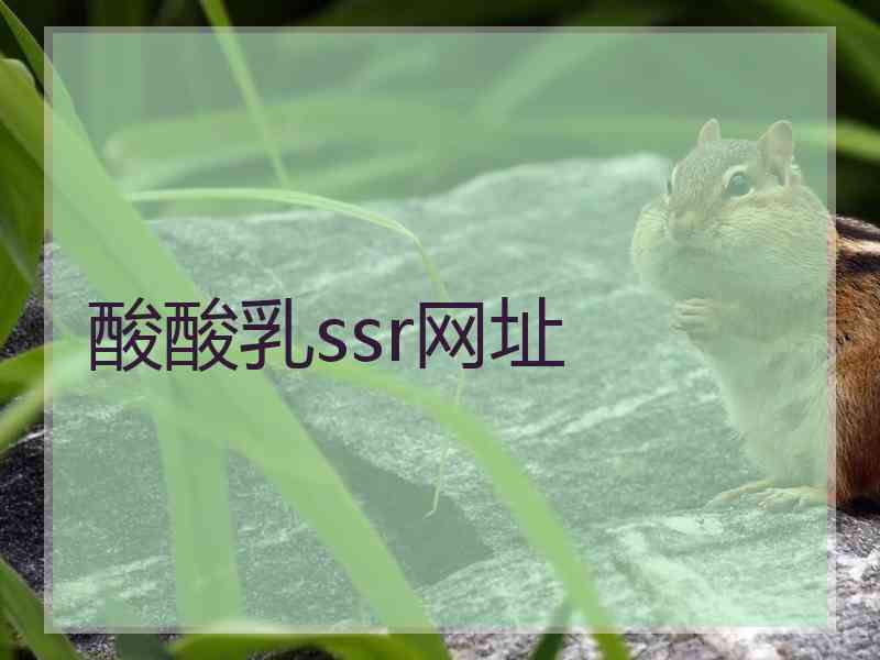 酸酸乳ssr网址