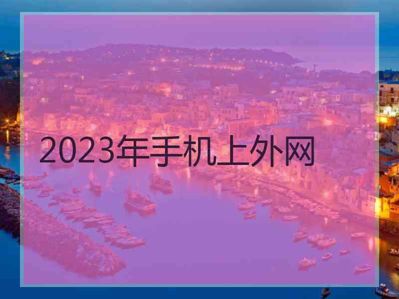 2023年手机上外网