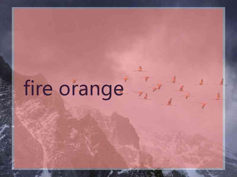 fire orange