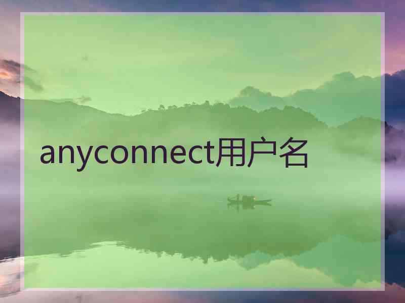 anyconnect用户名