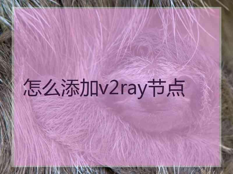 怎么添加v2ray节点