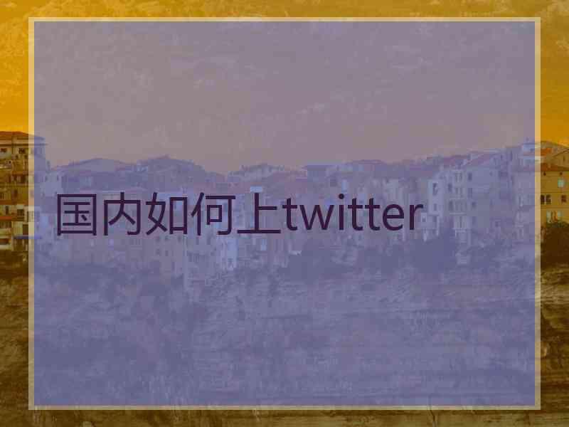 国内如何上twitter