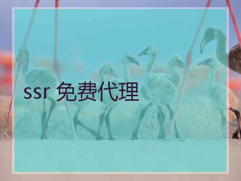 ssr 免费代理