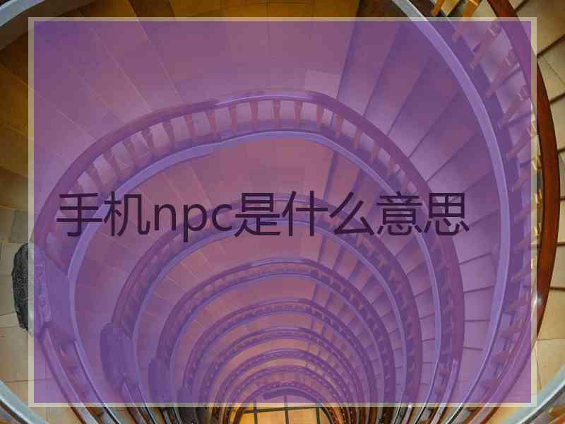 手机npc是什么意思