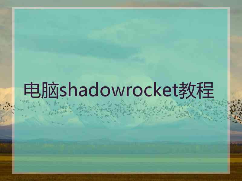 电脑shadowrocket教程