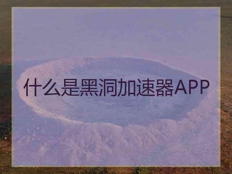 什么是黑洞加速器APP