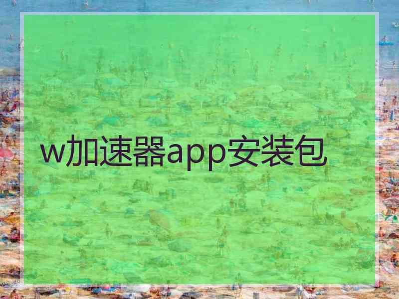 w加速器app安装包