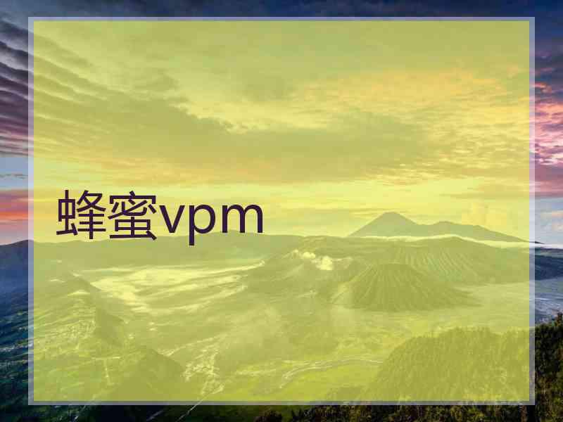 蜂蜜vpm