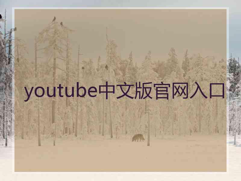 youtube中文版官网入口