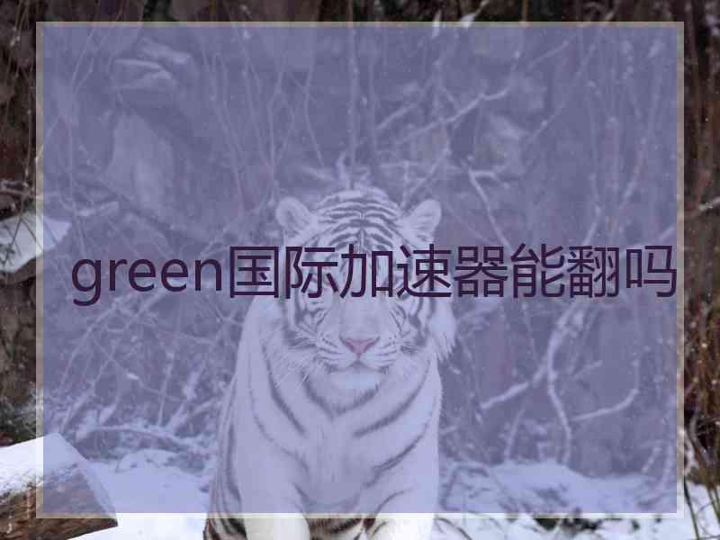 green国际加速器能翻吗