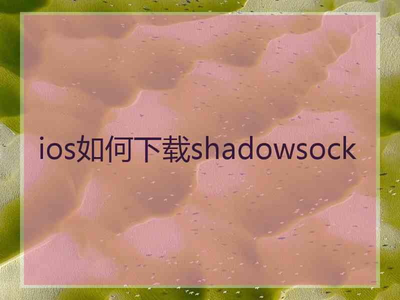 ios如何下载shadowsock