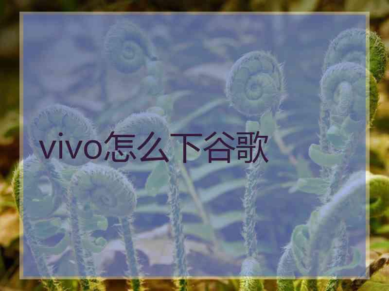 vivo怎么下谷歌