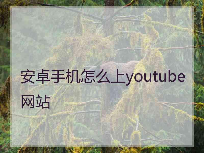 安卓手机怎么上youtube网站