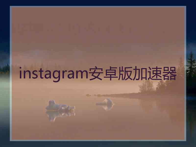 instagram安卓版加速器