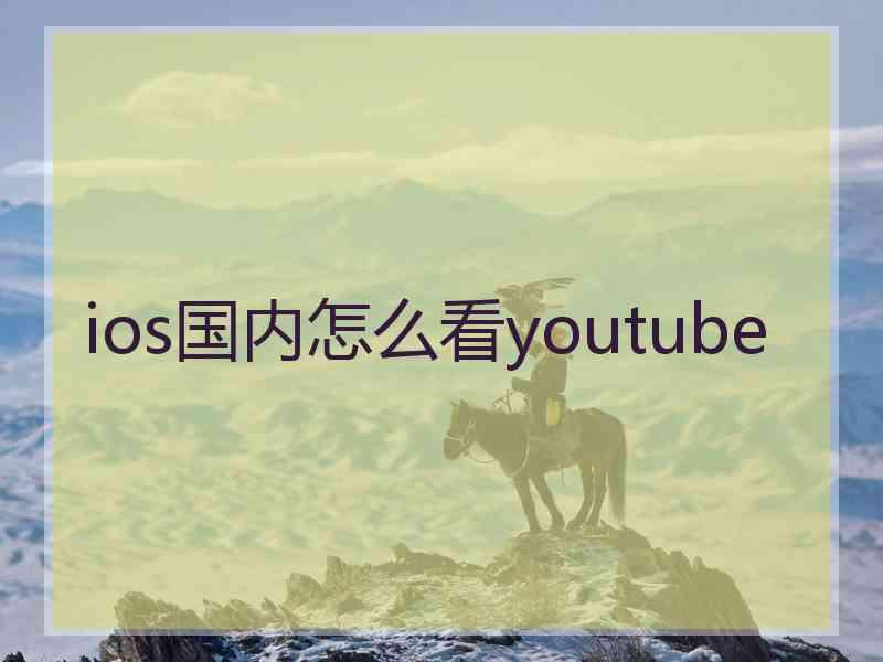 ios国内怎么看youtube