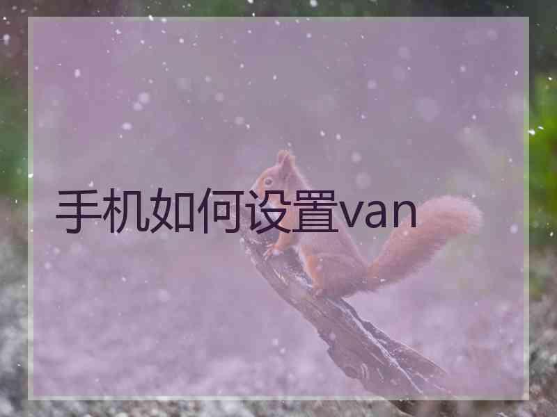 手机如何设置van