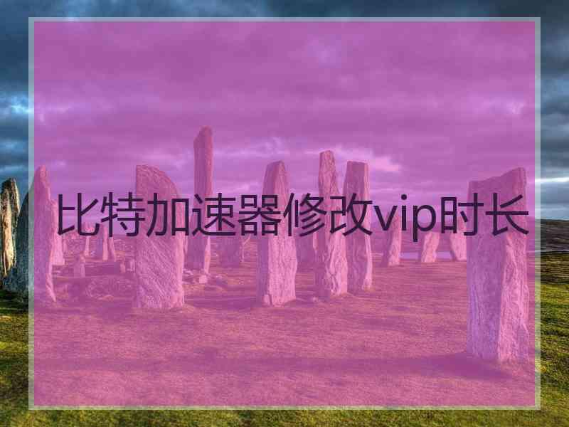 比特加速器修改vip时长