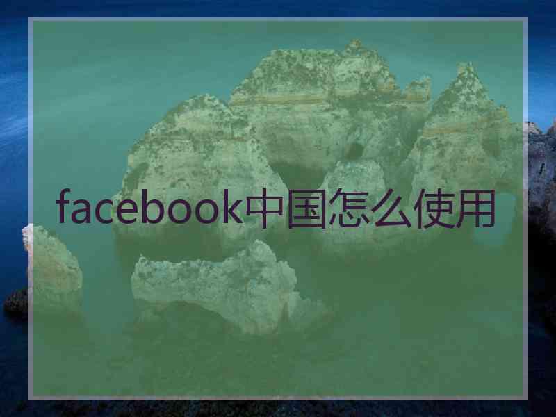 facebook中国怎么使用