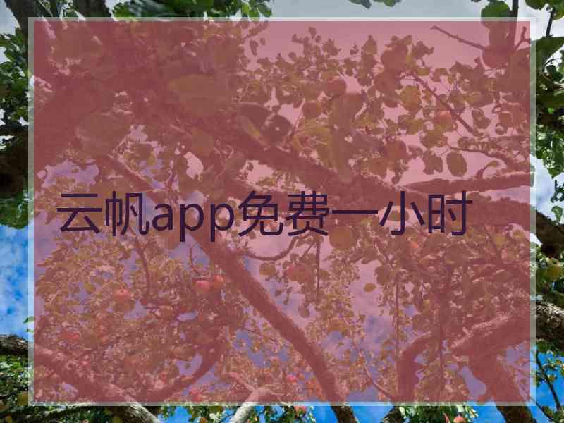 云帆app免费一小时