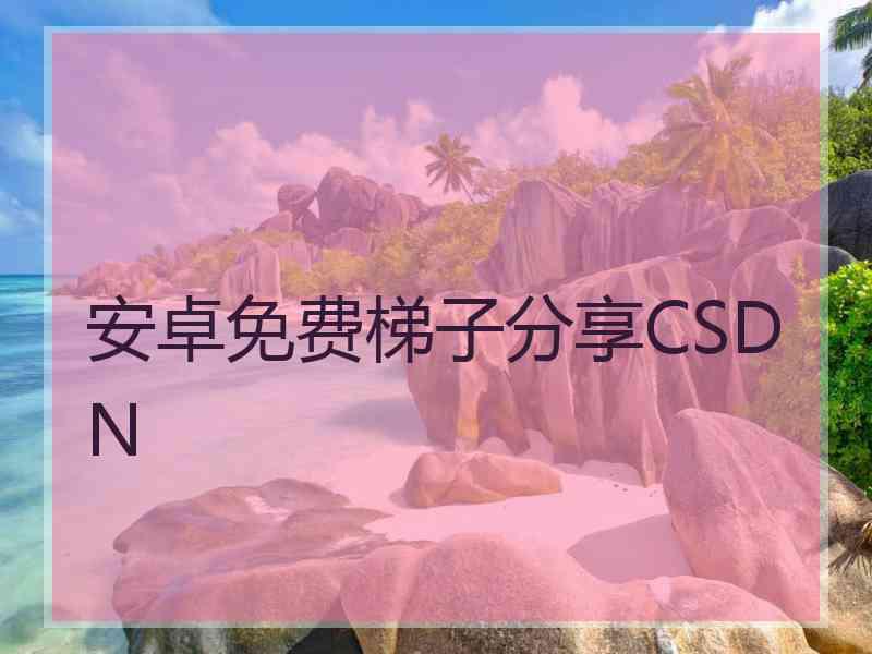 安卓免费梯子分享CSDN