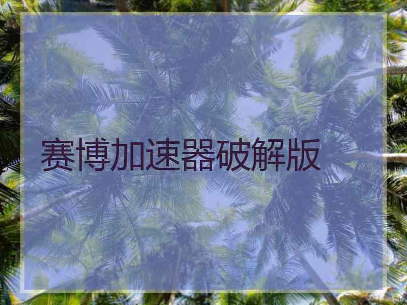 赛博加速器破解版