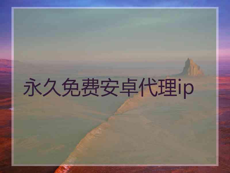 永久免费安卓代理ip