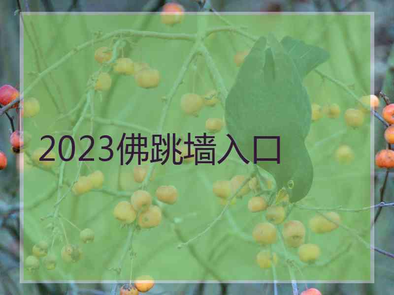 2023佛跳墙入口