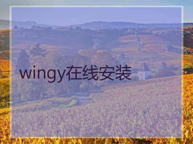 wingy在线安装