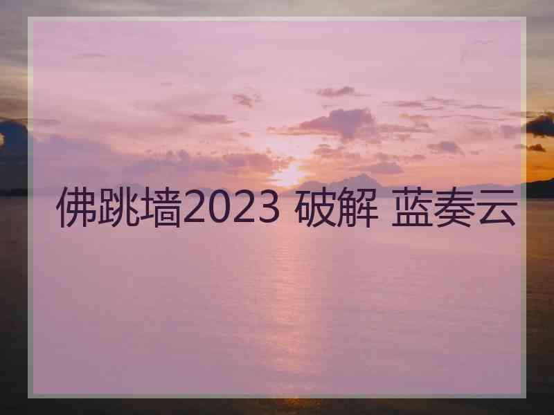 佛跳墙2023 破解 蓝奏云