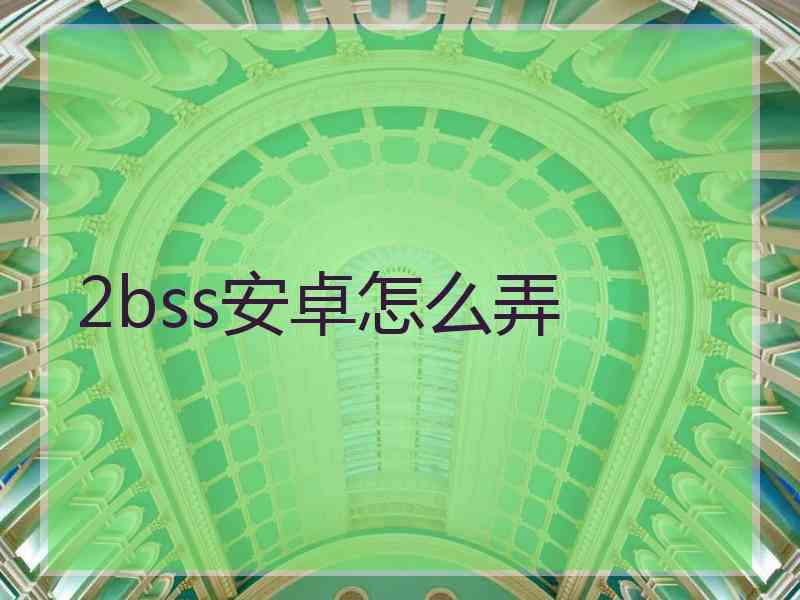 2bss安卓怎么弄