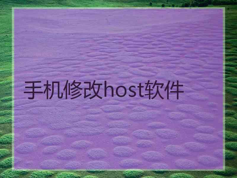 手机修改host软件