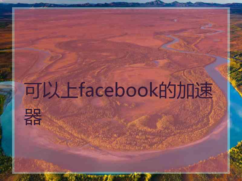 可以上facebook的加速器