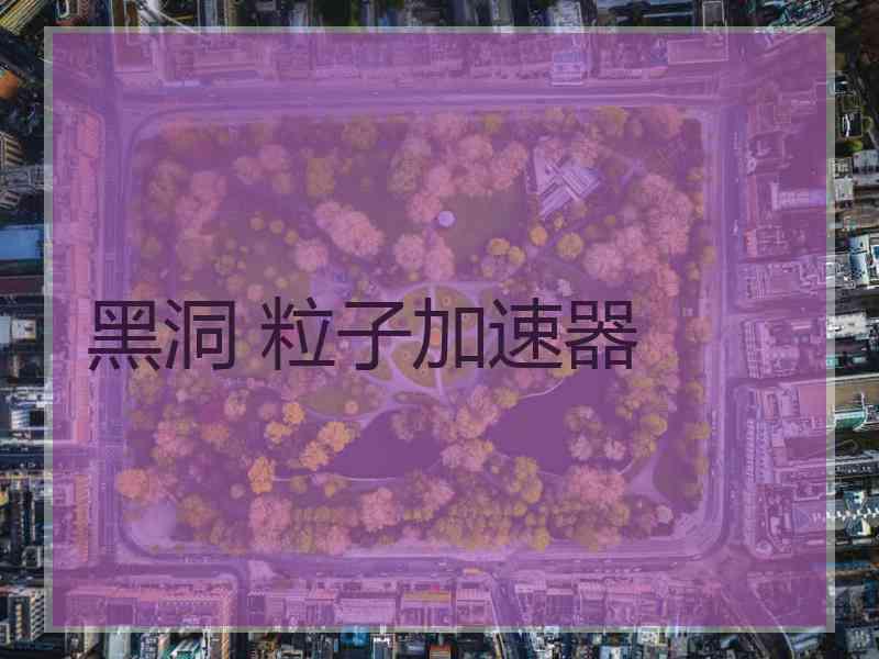 黑洞 粒子加速器 黑洞 粒子加速器