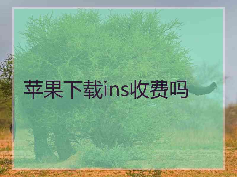 苹果下载ins收费吗 苹果下载ins收费吗