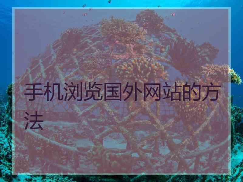 手机浏览国外网站的方法 手机浏览国外网站的方法